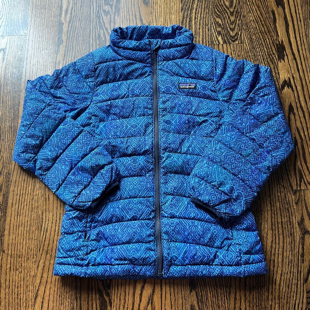 Patagonia Girls' Down Sweater in Oasis Blue (L 12)
